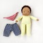 DIY Waldorf pocket doll 7 inch (18 cm) tall. PDF sewing pattern and tutorial.