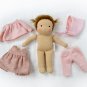 DIY Waldorf classic doll 7 inch (18 cm) tall. PDF sewing pattern and tutorial.