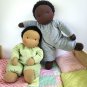 DIY Waldorf cuddly doll 13 inch (33 cm) tall. PDF sewing pattern and tutorial.
