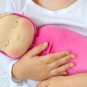 DIY Waldorf swaddle sleeping doll 11 inch (27 cm) tall. PDF sewing pattern and tutorial.