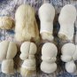 Premade Head for Create Waldorf Doll. 6 sizes. Natural Fiber Oraganic Doll Head
