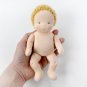 DIY Waldorf baby doll 7 inch (18 cm) tall. PDF sewing pattern and tutorial.