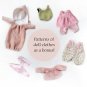 DIY Waldorf baby doll 7 inch (18 cm) tall. PDF sewing pattern and tutorial.