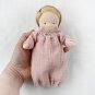 DIY Waldorf baby doll 7 inch (18 cm) tall. PDF sewing pattern and tutorial.