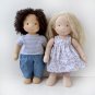 DIY Waldorf doll 15 inch (38 cm) tall. PDF pattern and tutorial. Patterns of doll clothes as bonus!