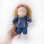 DIY Waldorf doll 7 inch (18 cm) tall. PDF pattern and tutorial. Patterns of doll clothes as bonus!