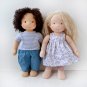 DIY clothes for Waldorf  doll 15 inch (38 cm) tall. PDF sewing patterns and tutorial.
