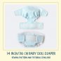 DIY diaper for Waldorf baby doll 14 inch (36 cm) tall. PDF sewing pattern and tutorial.