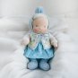 CUSTOM Waldorf doll mini baby 7 inch (18 cm) tall. Natural fiber personalized organic pocket doll