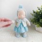 CUSTOM Waldorf doll mini baby 7 inch (18 cm) tall. Natural fiber personalized organic pocket doll