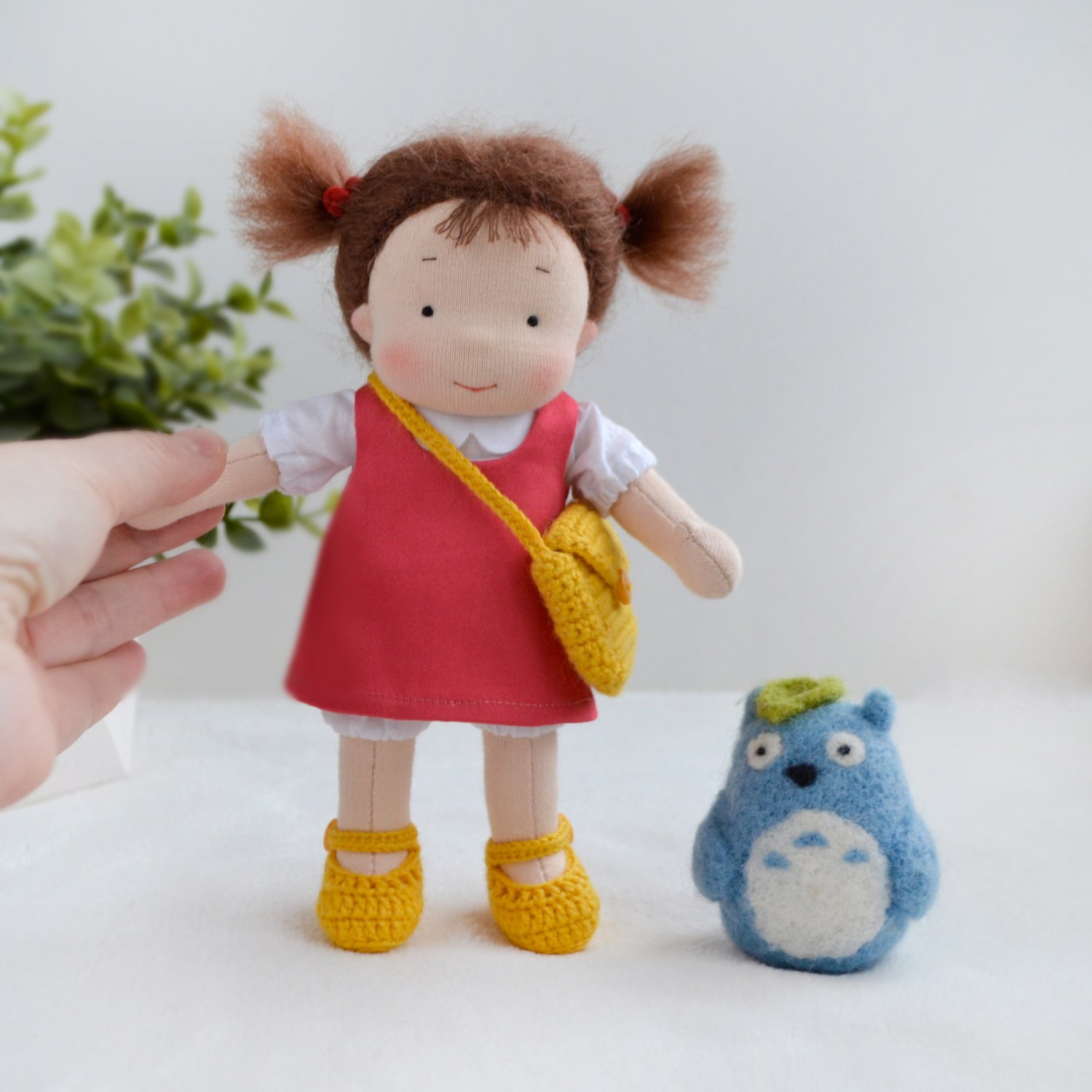 MADE TO ORDER Waldorf doll Mei 7 inch (18 cm) tall and felted Totoro