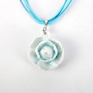 Order to Make-10pcs Handformed porcelain flower pendant