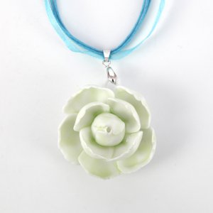 Order to Make-10pcs Handformed porcelain flower pendant