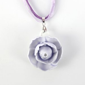 Order to Make-10pcs Handformed porcelain flower pendant