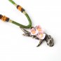 Order to Make-10pcs Handformed porcelain peach blossom branch pendant