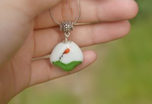 Order to Make-10pcs Handpainted fine china pendant