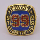 1978 1999 wayne gretzky hall of fame #99  world championship ring-in R