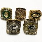 5pcs/set 1965 1966 1967 1996 2010 Green Bay Packers championship rings