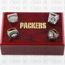 One set (4PCS) 1966 1967 1996 2010 Super Bowl Green Bay Packers Champi