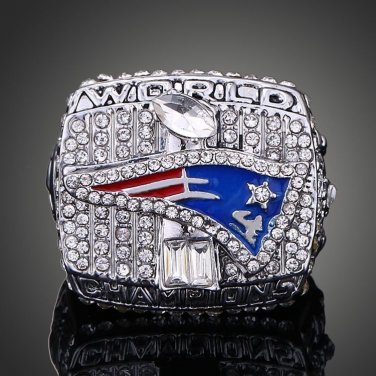 High quality Super Bowl ring diamons paved full crystal new england pa