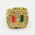 YKIN 1991 MIAMI HURRICANES National Championship Ring Gold Color for S
