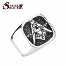steer soldier high quality stainless steel masonic championship ring s