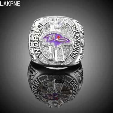 LAKONE Champions ring, Flacco 2012 Baltimore Ravens Super Bowl footbal