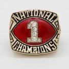Red Man Crystal Ring NCAA National University League 1985 Oklahoma Uni