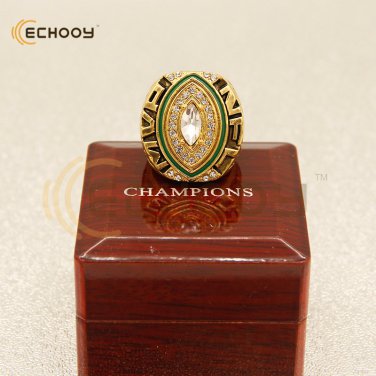 2014 green bay packers rodgers mvp championship ring with wooden red b