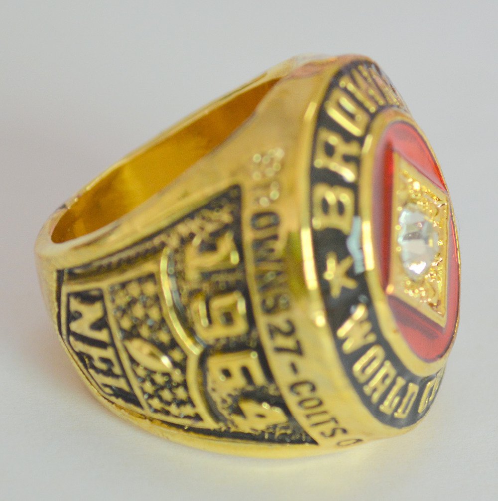 1964 Cleveland Browns Jim Brown Championship Rings For Players-in Ring