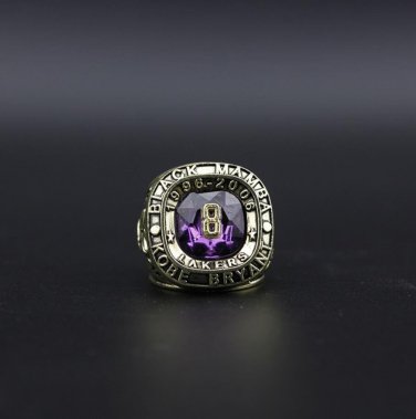 Lakers Kobe Bryant 1996 - 2006 Black Mamba Basketball Championship rin