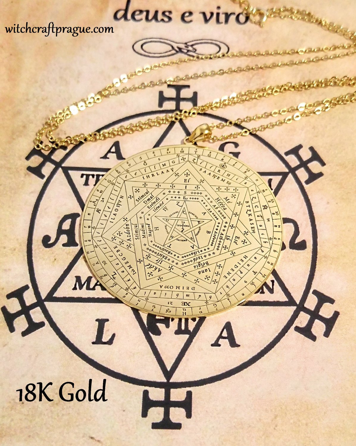 John Dee Sigillum Dei Aemeth talisman witchcraft amulet