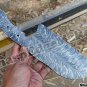 Damascus Steel Knife Custom Handmade - 12.00" inches Damascus Steel feather pattern cleaver
