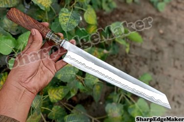 Damascus Steel Knife Custom Handmade -17.00" inches D-2 Steel Chef knife san mai Blade