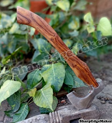 Damascus Steel Knife Custom Handmade - 20.00" inches High Carbon steel hatchet etched blade