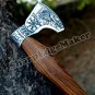 Damascus Steel Knife Custom Handmade - 20.00" inches High Carbon steel hatchet etched blade