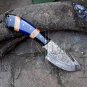 Damascus Steel Knife Custom Handmade -8.00" inches Damascus steel Gut hook skinner knife