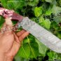 Damascus Steel Knife Custom Handmade -15.00" inches Damascus steel skinner knife