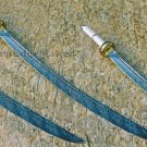 Custom handmade Damascus steel Sword 36" Arabian sword combat camping W/sheath