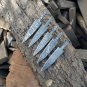Damascus steel Blank blade knives - Pair 0f 05 Damascus steel sgian dubh blanks