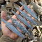 Damascus steel Blank blade knives - Pair 0f 05 Damascus steel sgian dubh blanks