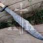 Damascus steel Blank blade knives-30" Damascus steel Spartan sword battle ready