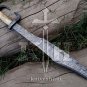 Damascus steel Blank blade knives-30" Damascus steel Spartan sword battle ready