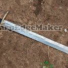 Custom handmade steel knives - 36" Damascus steel fantasy battle ready sword