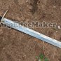 Custom handmade steel knives - 36" Damascus steel fantasy battle ready sword
