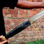 Custom handmade steel knives - 36" Damascus steel fantasy battle ready sword