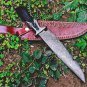 Damascus steel fixed blade survival knife tactical/outdoor/camping/combat knive