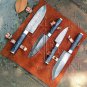 Chef knife set Professional sharp handmade forged Damascus steel kitchen knives