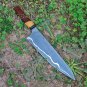 Damascus steel handmade knives-Professional 15" Japanese Kitchen chef knife Gift