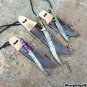 Custom handmade Damascus knives-Lot of 03 Handmade Damascus Steel Miniatures